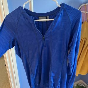 ATHLETA long sleeve workout top with zipper. Size medium